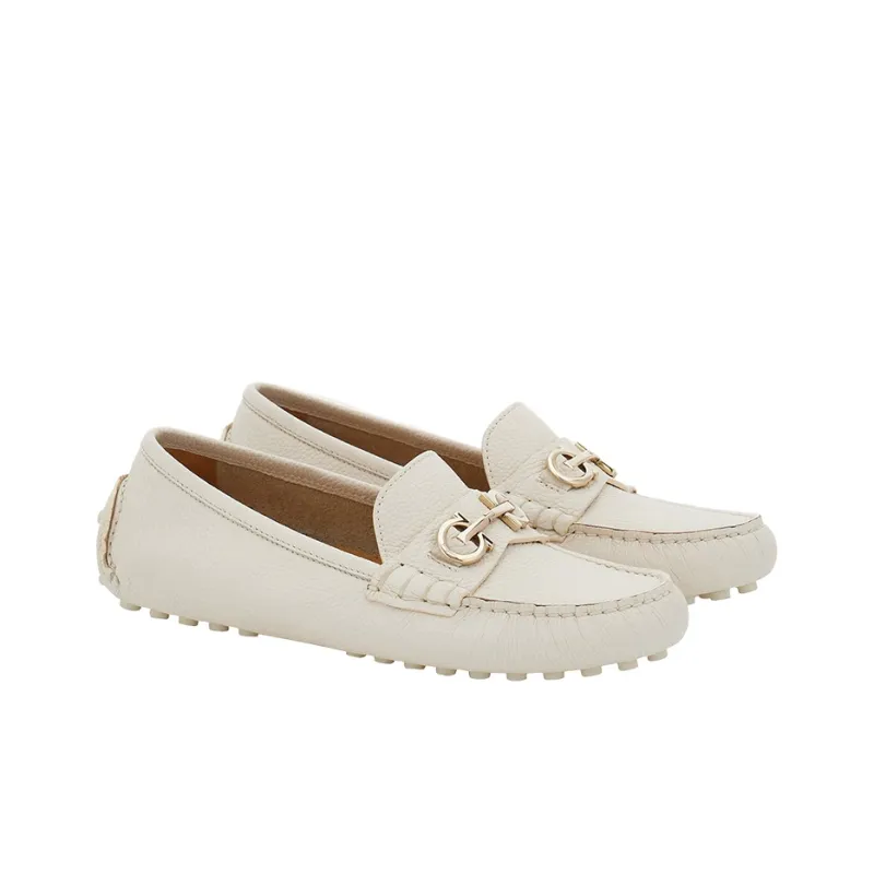 FERRAGAMO GANCINI Beanie Shoes Women's White-2