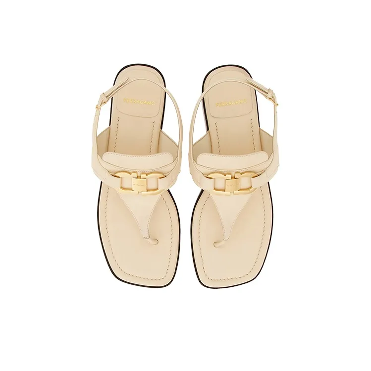 FERRAGAMO Gancini-buckle Leather Sandals-2