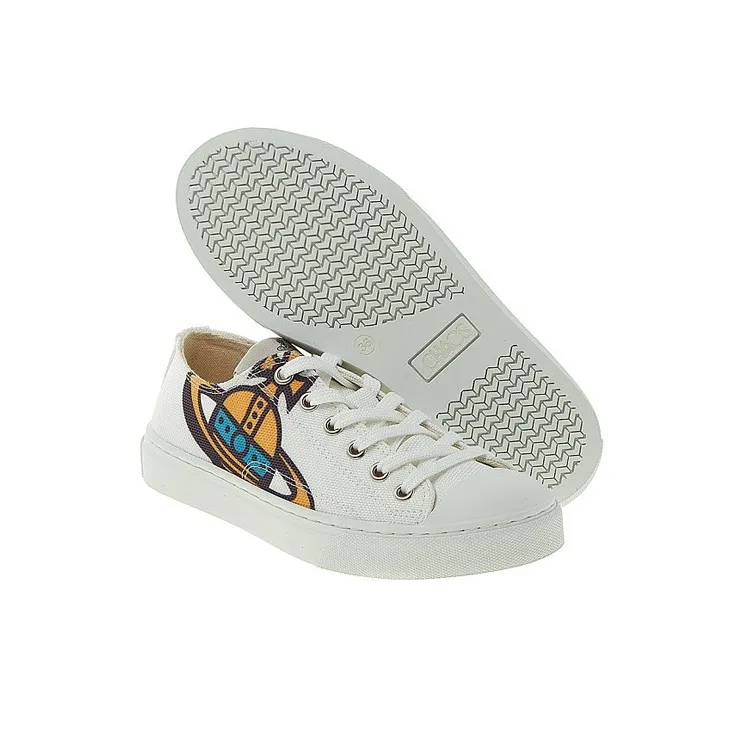 Vivienne Westwood Low Top Skateboard Shoes Women's White-5