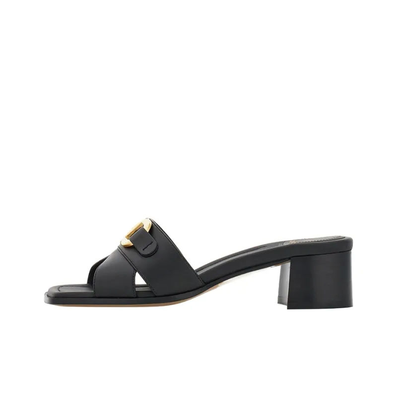 FERRAGAMO Gancini Leather Mules-0