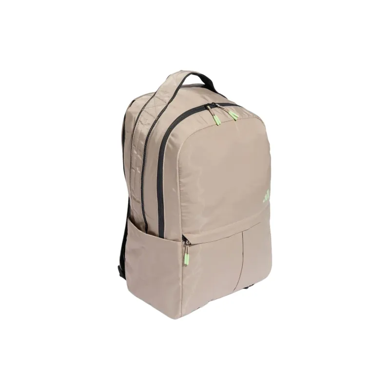 Adidas Recycled Polyester Plain Weave Fabric Backpack Women's Miracle Beige With Half Green Fireworks And Carbon-1