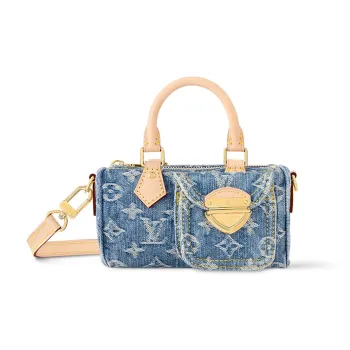 LOUIS VUITTON Nano Speedy Monogram Denim Blue