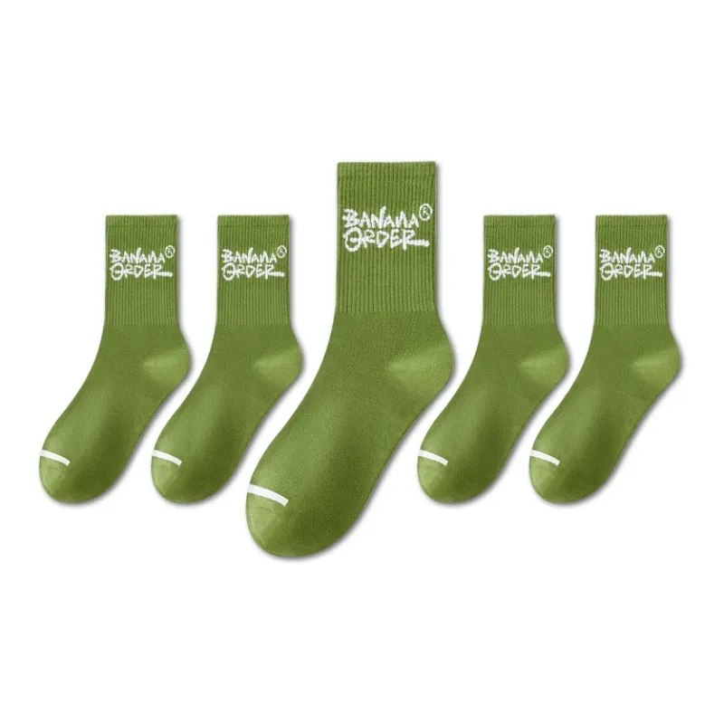 LUOLIAN Mid Calf Socks Unisex 5 Pack-40