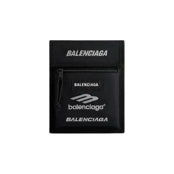 Balenciaga Explorer Polyamide Handheld Shoulder Bag, Crossbody Bag Trumpets Men's Black