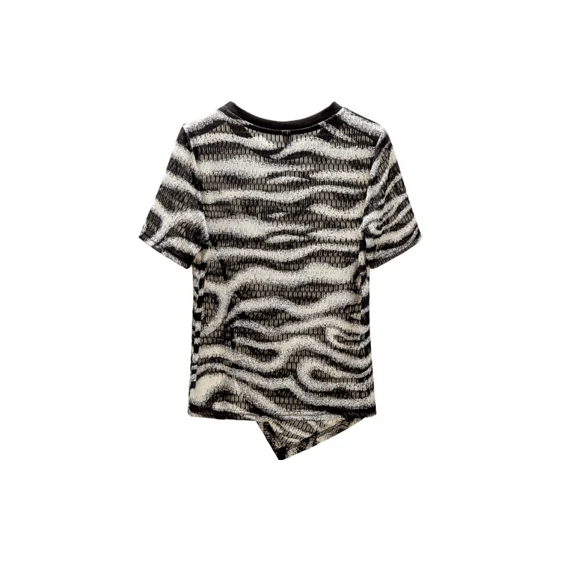 Cypress House T-Shirt Women's Black And White Pattern-1
