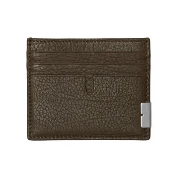 Burberry Calfskin Card Holder Men's Army Green