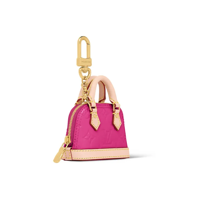 LOUIS VUITTON Micro Alma Vernis Key Holder Pink-1