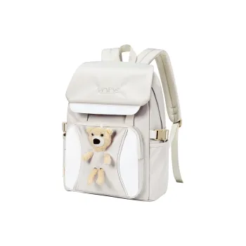 V.NINE Fabric Back To School Backpack For Women's Backpack Tubas Women's Fragrant Tea Ecru