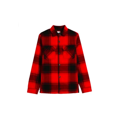 GAP Puffer Jackets Men Black/Red Plaid