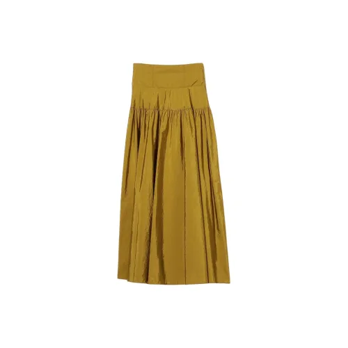 Beams Casual Long Skirts Women's Mustard