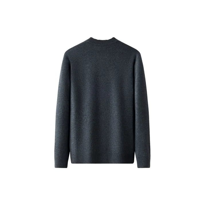 Red Bean Dad Style Thick Sweater Men's-3