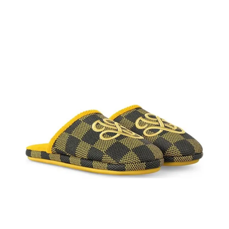 LOUIS VUITTON Quiet Closed Toe Slippers Men's Yellow-2