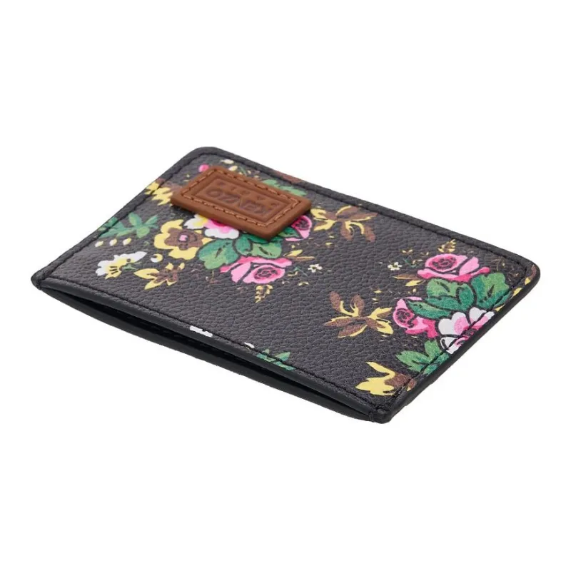 KENZO Cow Leather Card Holder Women's Black & Multicolor-3