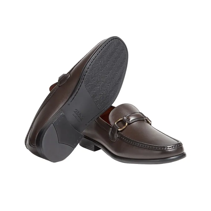 Zegna Vittorio Loafers Men's Dark Brown-4