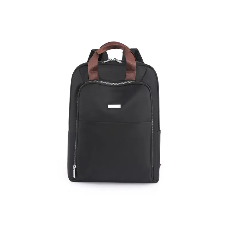 Duoluplo Doron Paul Fabric Backpack Regular Unisex White Black Brown-4