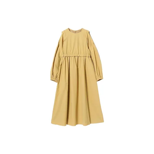 Beams Long-Sleeved Dresses Women's Mustard