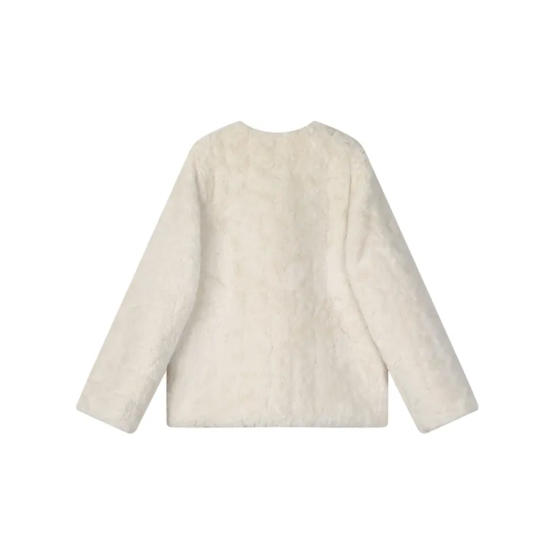 FLIM Velvet feel Coat Women's Ecru-1