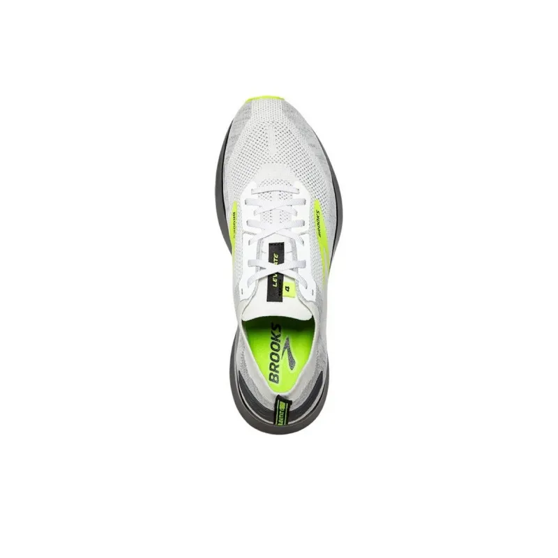 Brooks Levitate 4 Cushioning Anti-Slip And Wear-Resistant Low-Top Running Shoes Men's White Yellow-3