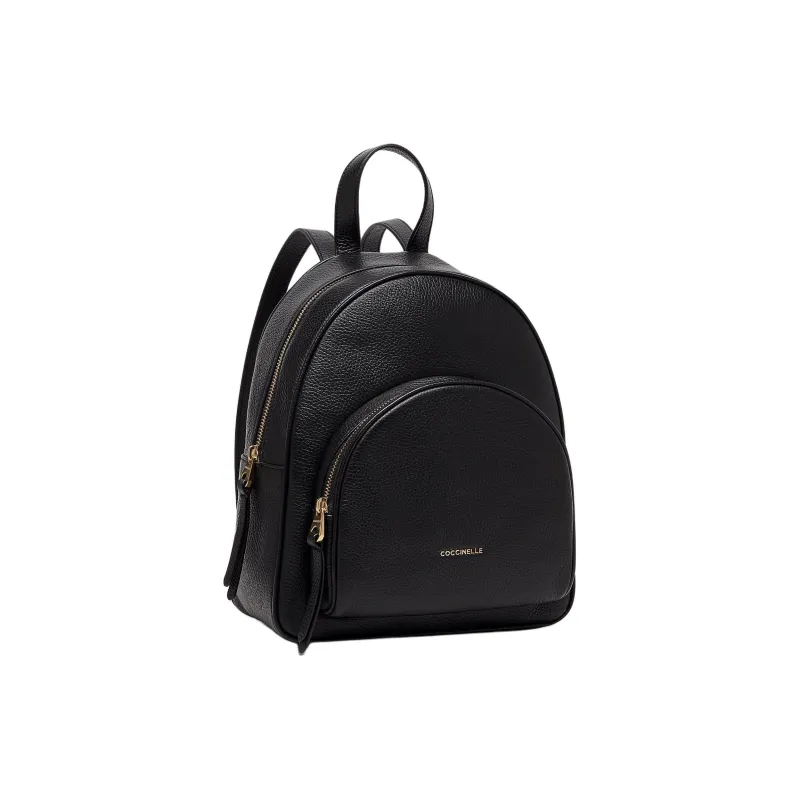COCCINELLE Leather Backpack Medium Size Women's Black-1