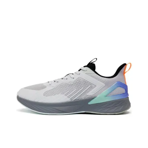 QIAODAN Running Shoes Men Low-Top Mist Gray/Smart Green