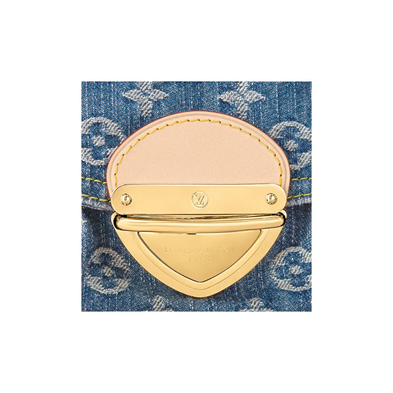 LOUIS VUITTON Sunset Bag Monogram Denim Blue-6