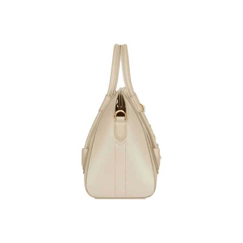 Givenchy Antigona Lock Cow Leather Shoulder Bag, Crossbody Bag, Handbag Mini Women's Natural Beige-1