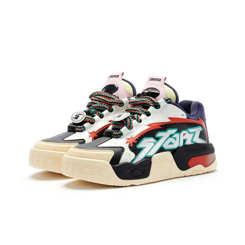 STARTER Vol Series Low Top Casual Height Increasing Platform Skateboard Shoes Men's White-2