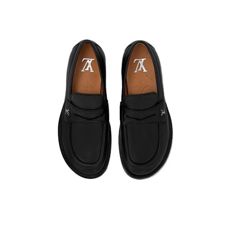 LOUIS VUITTON DANDY Loafers Men's Black-3