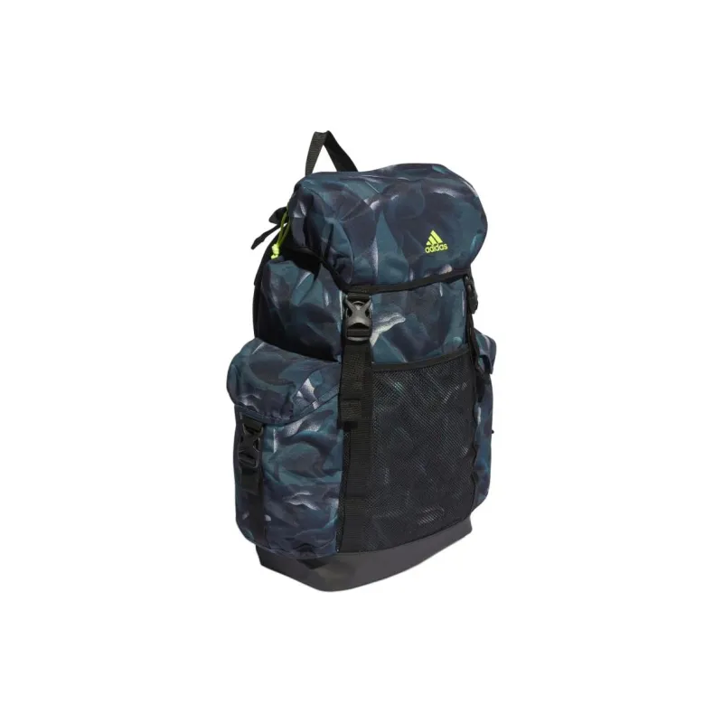 Adidas Recycled Polyester Plain Weave Fabric Backpack Unisex Legend Ink Multicolor Arctic Night With Transparent Lemon-1
