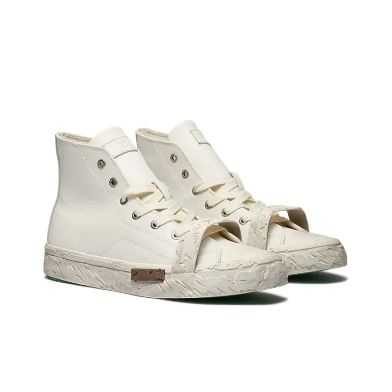 WCBL Non-Trendy Anti-Slip And Wear-Resistant Height Increasing Coverage High-Top Casual Shoes Unisex Hemp White-4