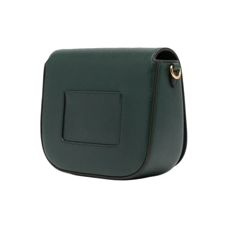 Mulberry Darley Genuine Leather Shoulder Bag, Crossbody Bag Trumpets Women's Forest Green-1