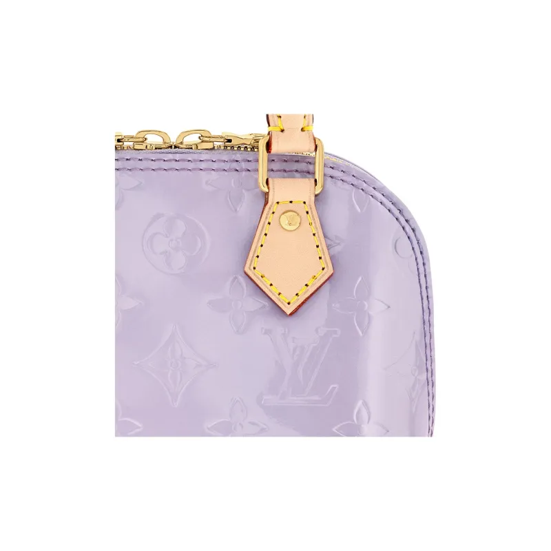 LOUIS VUITTON Nano Alma Glossy Lilac-5