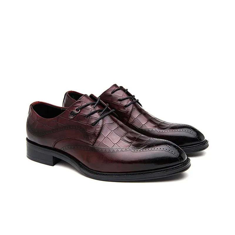YEDANI Dress Shoes Men Low Top Black, Red-6