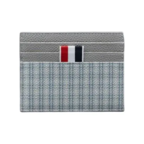 THOM BROWNE· Calfskin Card Holder Men's Gray & Blue