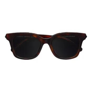 Moncler Acetate Zinc-Coated Metal Irregular Shape Sunglasses Women's Tortoiseshell