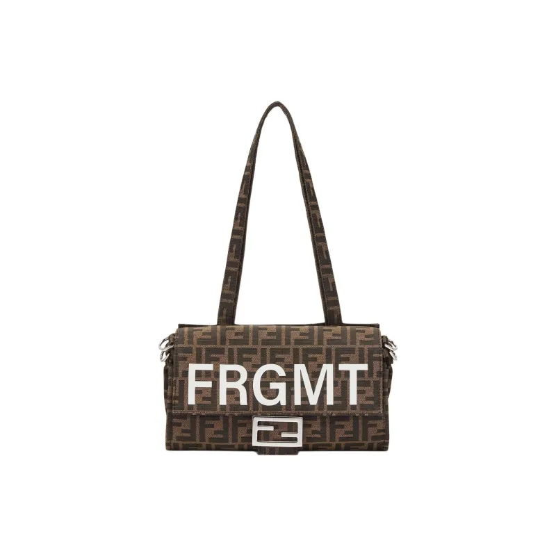 FENDI FRGMT Junya Ito Collaboration Baguette Polyester Handbag Shoulder Bag Men's Brown-1