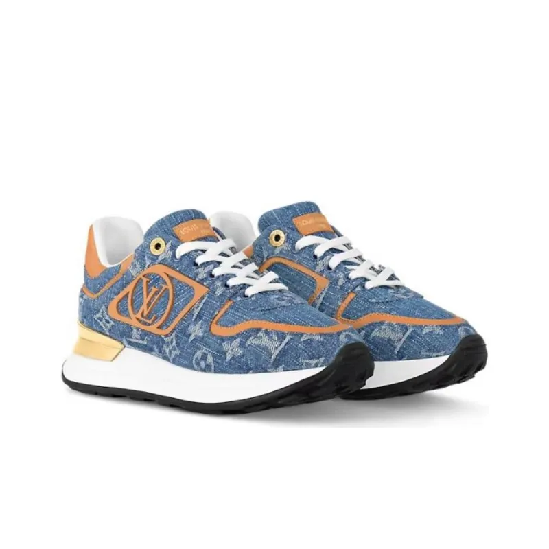 LOUIS VUITTON Run Away Low Top Casual Shoes Women's Blue-2
