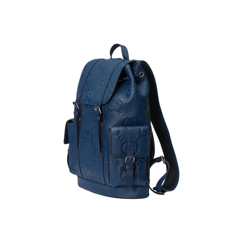 GUCCI Leather Backpack Large Size Men's Blue-1