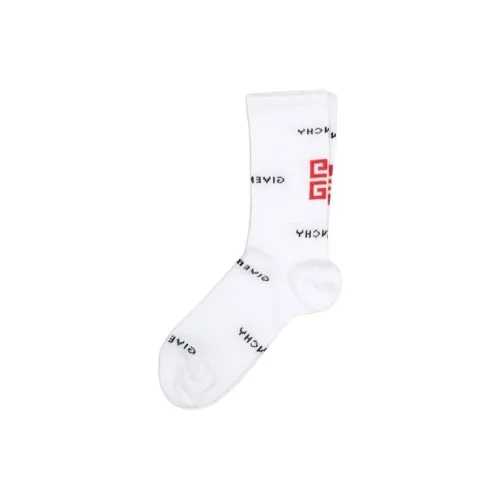 GIVENCHY Knee-High Socks Unisex 1 Pack White