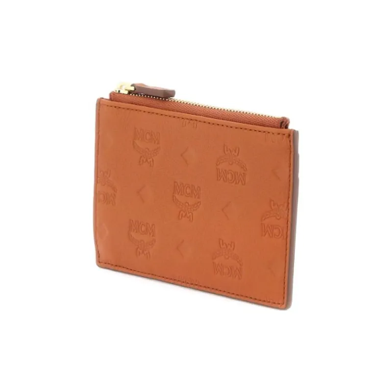 MCM Leather Card Holder Men's Orange-1