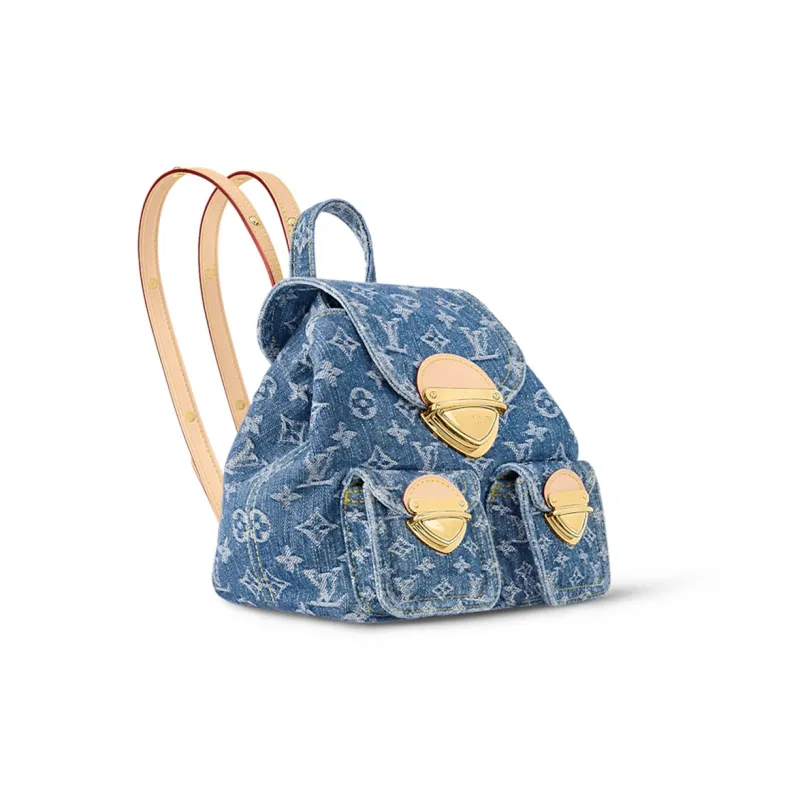 LOUIS VUITTON Venice Backpack Monogram Denim Blue-1