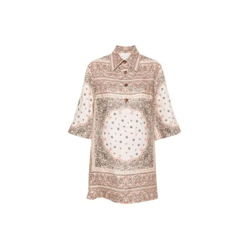 Zimmermann Short-Sleeved Dresses Women's Light Beige