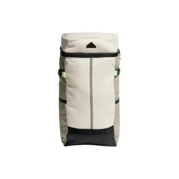 Adidas Polyester Backpack Regular Unisex Aluminum & Pebble Silver & Semi Green Spark & Black
