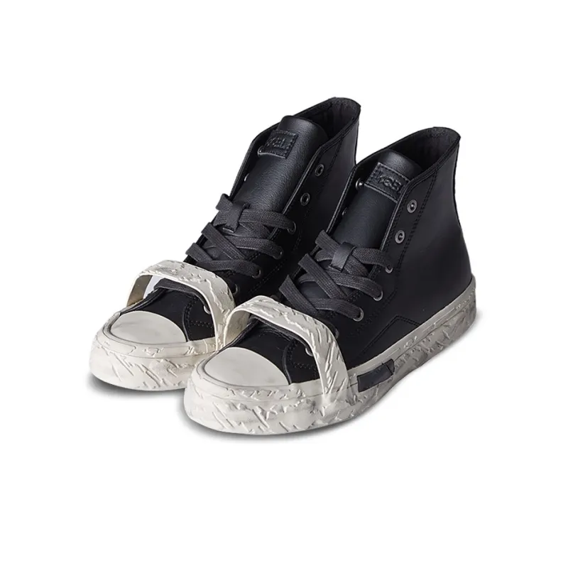 WCBL Skateboard Shoes Unisex High Top Deep Black-2