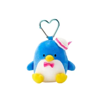 Sanrio Tuxedo Sam Heart Shaped Mountaineering Buckle Dolls Plush Pendant 9.5cm Height 9.5cm Length