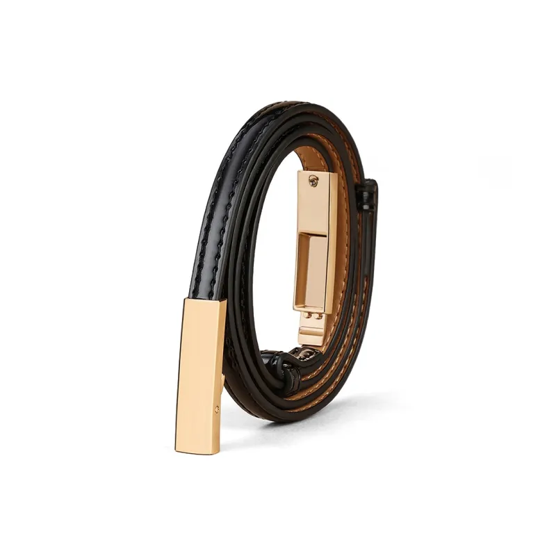 Youyoulan Split Cow Leather With Removable Membrane Leather Belts Women's Width 1cm-1