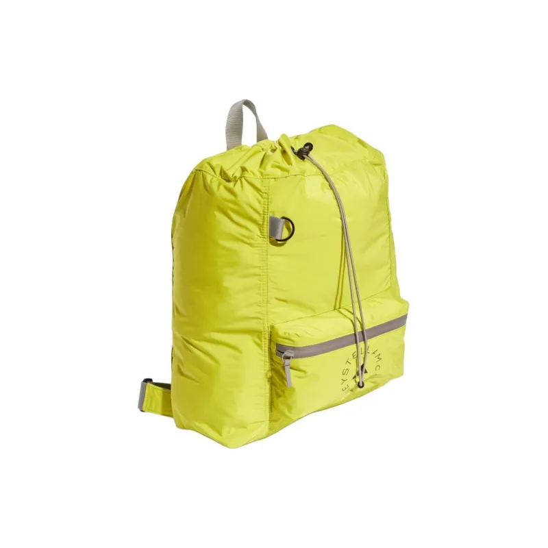 Adidas Stella McCartney Collaboration Recycled Polyester Plain Weave Fabric Backpack Women's Yellow-1