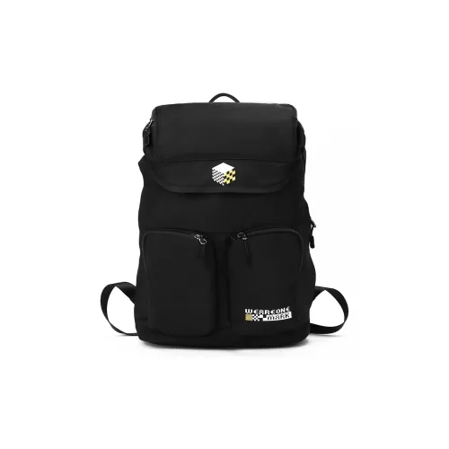 FAIRWHALE Fabric Backpack Backpack Backpack Laptop Bag Regular Men's Black & Black