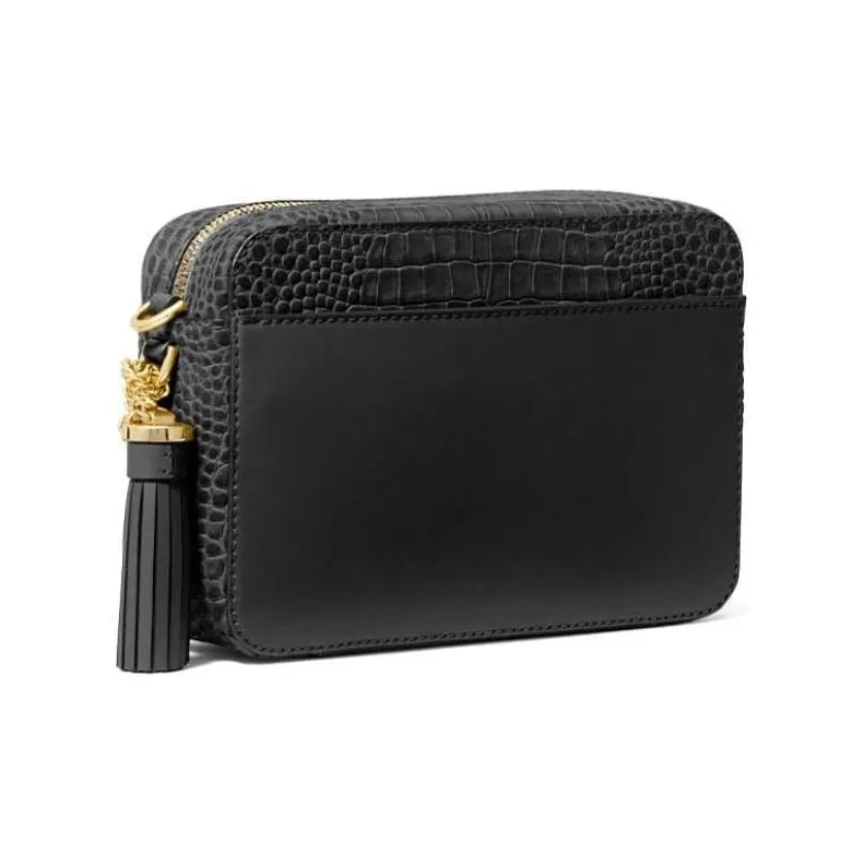 MICHAEL KORS Cow Leather Shoulder Bag, Crossbody Bag Women's Black-1