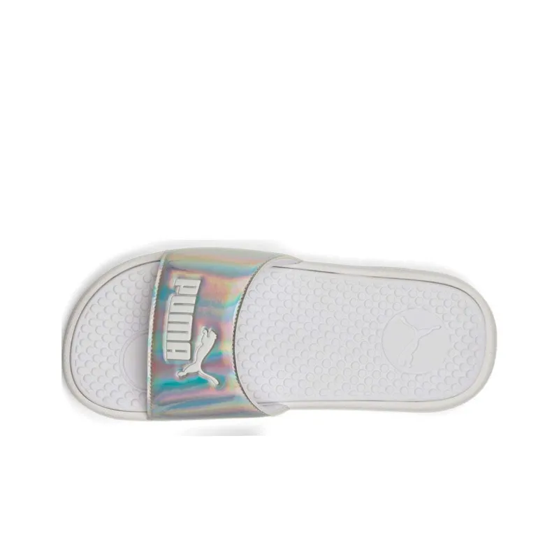 Puma Women's Cool Cat Distressed Slide 'Silver White'-3